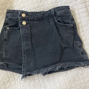 Zara black Jean skort